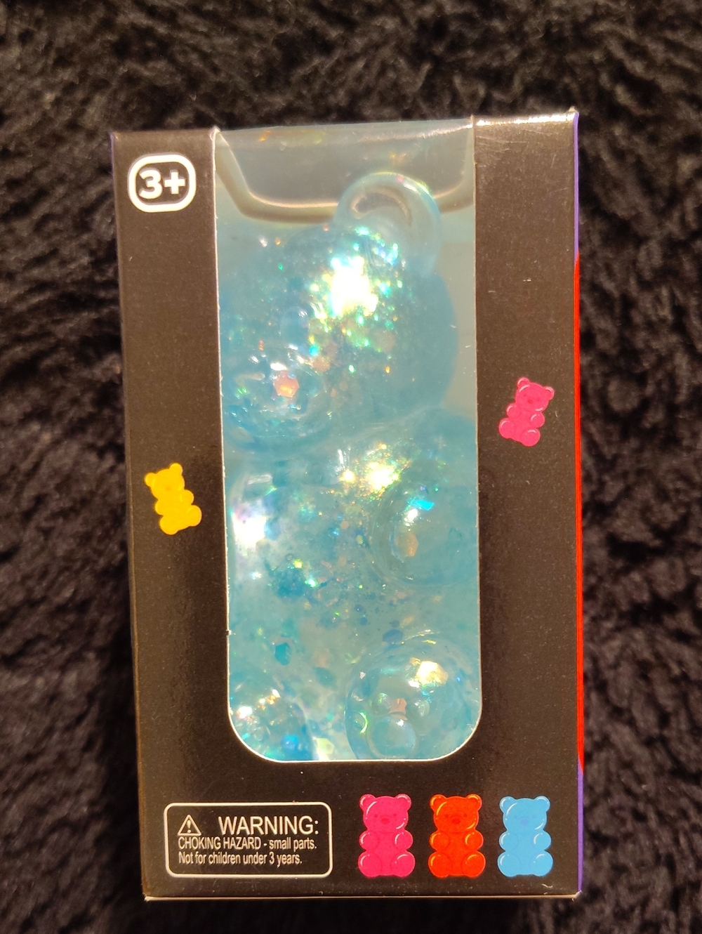 Blue Glitter Gummy Bear Squishy